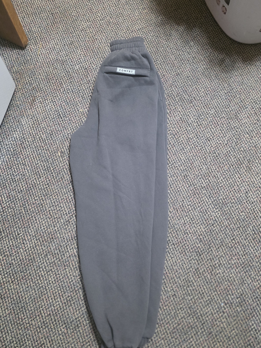 Charcoal 'Comf rt' Elastic Waist Sweatpants - Small